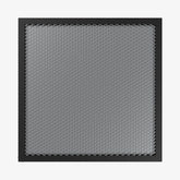 A close-up of the CrealityFalcon 235x235 Honeycomb Workbench, featuring a black frame and metallic honeycomb mesh screen for efficient heat dissipation and protection during 3D printing.