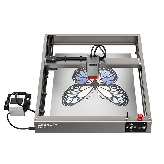 A metal frame with a butterfly, intricately shaped using a CrealityFalcon Falcon2 22W Laser Engraver and Cutter, perfect for crafts. 1000