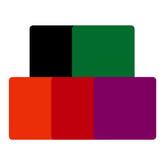 Creality Falcon’s 12x12x1/8'' Opaque Glossy Colorful Acrylic Sheets (10pcs) overlap in black, dark green, orange, red, and dark purple with rounded corners on a white background for intelligent recognition projects.