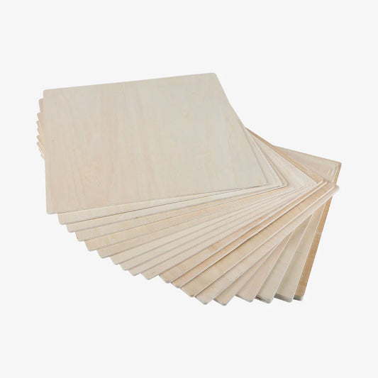 The Creality Falcon 8*8*1/8'' Intelligent Recognition Basswood Plywood Sheets (10pcs) are ideal for DIY projects or laser engraving, featuring thin, square, unfinished boards perfect for creative uses. 1000
