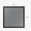 The CrealityFalcon 235x235 Honeycomb Workbench features a black frame and gray mesh center, designed for heat dissipation and enhanced 3D printer protection. Shown from above with labeled dimensions for easy reference.