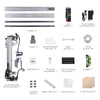 The Creality Falcon CR 10W Diode Laser Engraver kit includes a laser module with safety features, power adapter, assembly parts, tools, safety goggles, user manual, TF card, card reader, plywood, black cable ties, and other accessories.