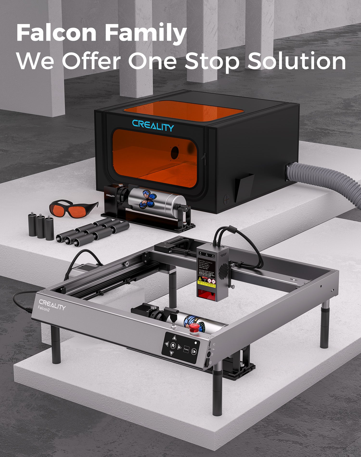 Creality Falcon 2 40W Laser Engraver Strong Cutting CNC Cutter with Air  Assist 25000mm/min Colorful DIY Laser Engraving Machine
