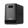 A sleek, black Falcon AP1 Smoke Purifier by Creality Falcon features a digital display and control buttons on the front, with "FALCON" labeled near the bottom, set against a plain white background.