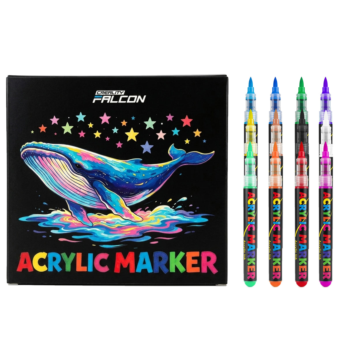 12 Multicolor Acrylic Paint Markers