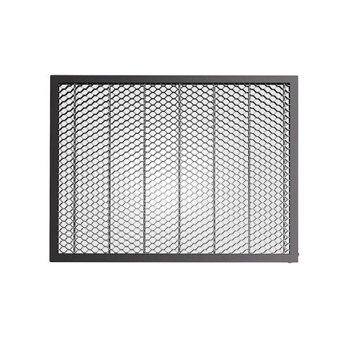 The CrealityFalcon 460*346mm Honeycomb Workbench features a rectangular black metal mesh with a hexagonal pattern and a solid black frame, displayed against a plain white background.