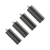 A set of four cylindrical, black metal risers with threaded ends, designed diagonally on a white background, specifically crafted for the Creality Falcon's Falcon2 and Falcon2 Pro series. Ideal for projects that demand precision and adjustable height.