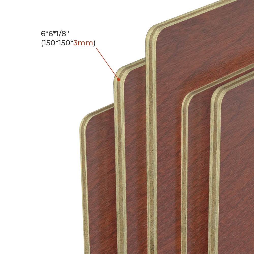 6'' Red Rosewood Plywood Sheets 20 Pack
