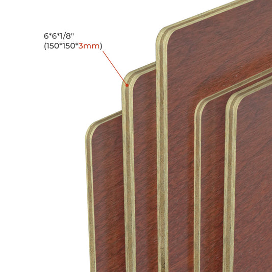 6'' Red Rosewood Plywood Sheets 20 Pack 1000