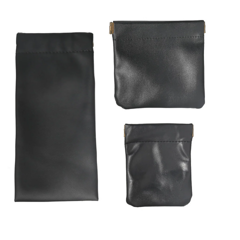 Leather Jewelry and Makeup Storage Bags for Travel and Gifts - 6pcs