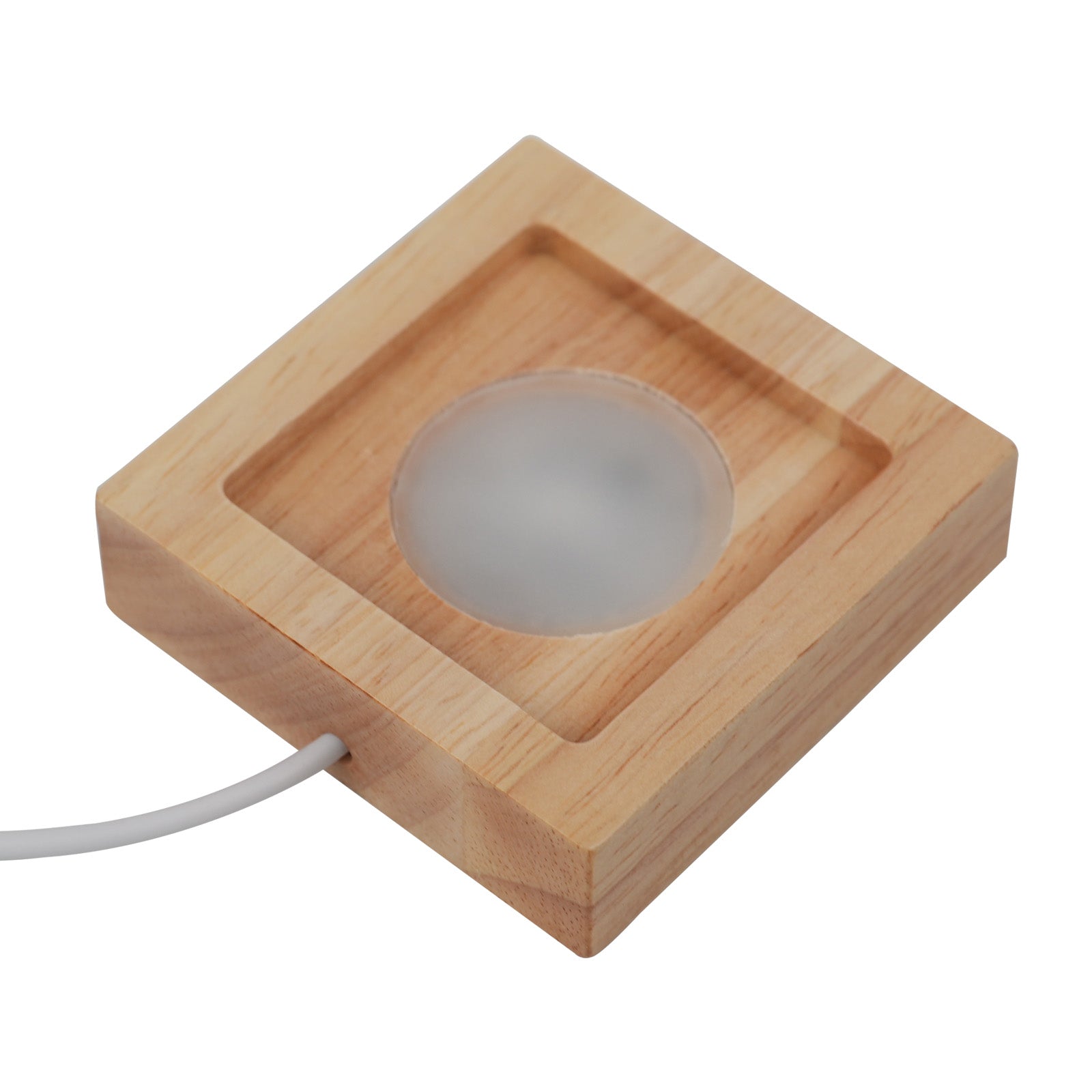 4Pcs Led Wood Display Stand for 3D Crystal