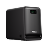 A black, box-shaped Creality Falcon AP1 Smoke Purifier labeled "FALCON" features a small digital display and control buttons on the top right corner, displayed against a plain white background.