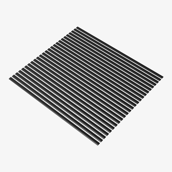 The Creality Falcon Creality Fence Type Protection Strip is a square black metal grill grate with evenly spaced parallel bars, shown on a white background.