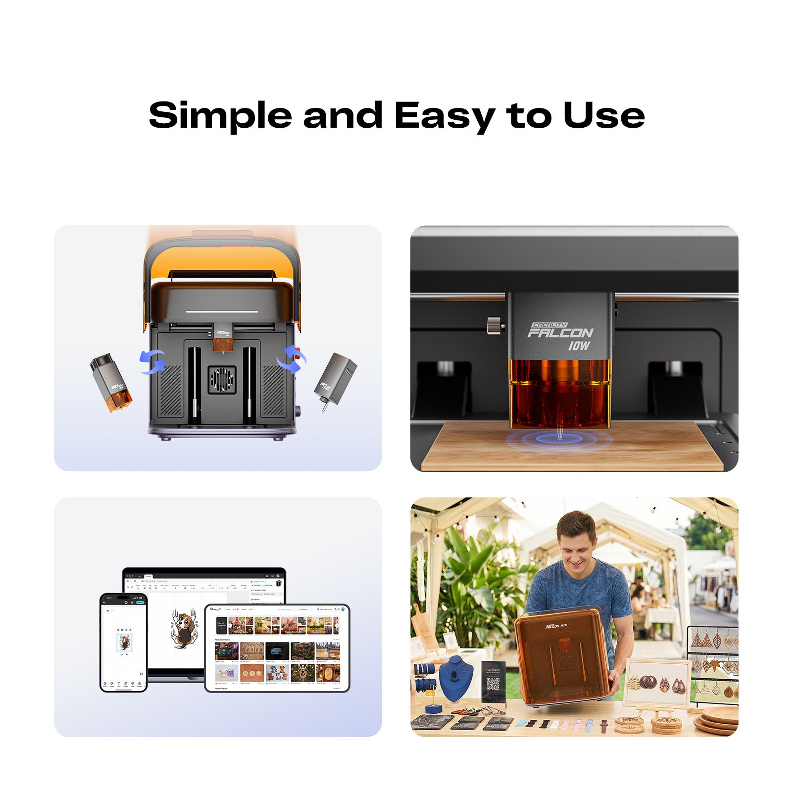 Creality Falcon A1C Laser Engraver with AI Camera