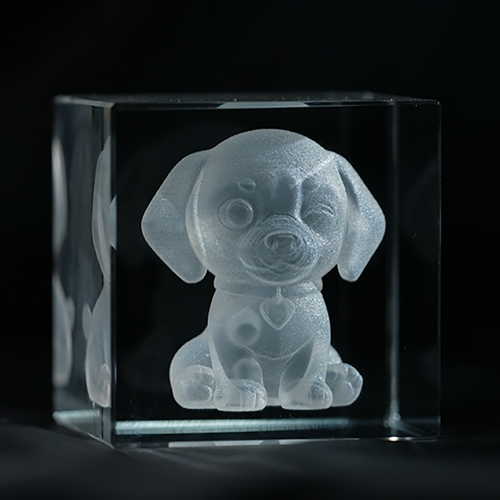 4Pcs K9 Crystal Block for Inner Laser Engraving