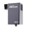 The Creality Falcon 2W Infrared Laser Module is a metallic, rectangular device with ventilation slits and a nozzle or lens at the bottom, labeled “CREALITY FALCON” and “2W IR”, designed for laser engraving or cutting.