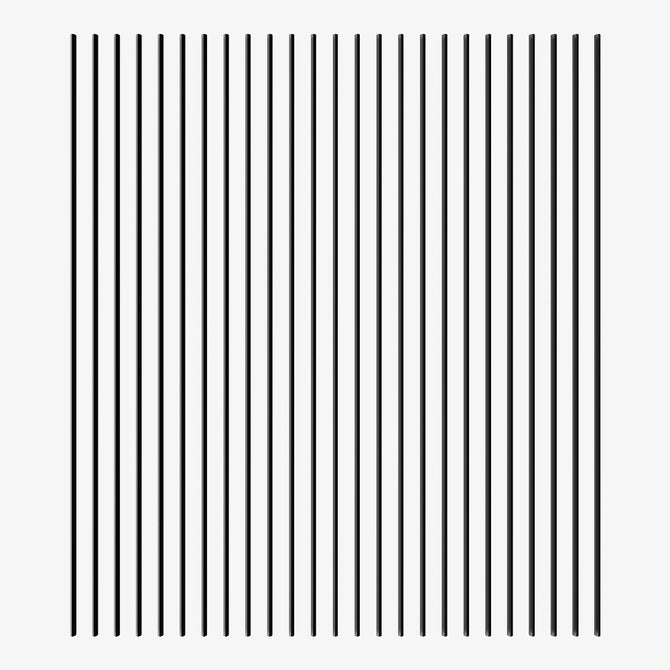 The CrealityFalcon Creality Fence Type Protection Strip features evenly spaced, vertical black lines on a white background that curve slightly inward at the center, creating a subtle optical illusion effect.