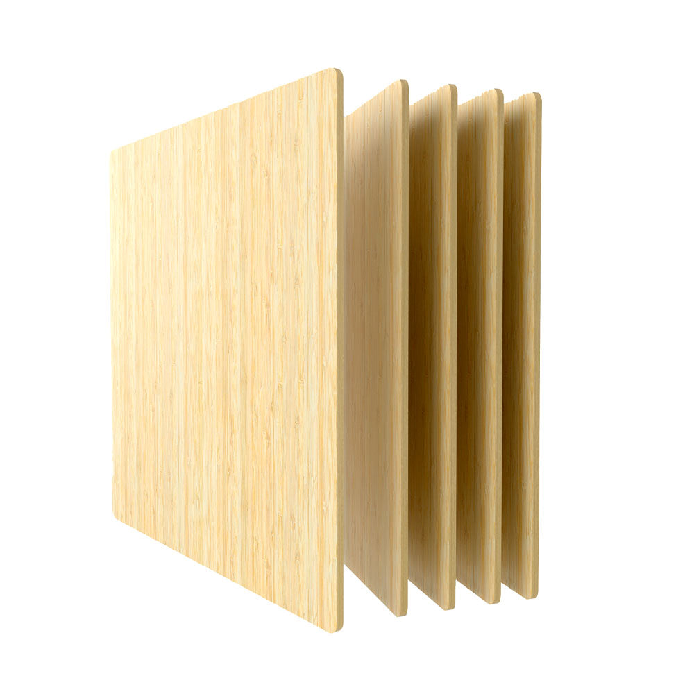 Falcon 8x8x1/8'' Natural Bamboo Board for Laser Engraver and Cutter (10pcs)