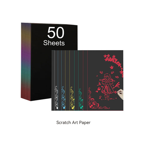 Crafting Package: Bubinga Brazilian Rosewood Plywood Sheets 12"x12" 6pcs, Colorful Scratch Paper 50 sheets and Leather Repair Patch Self 10x12" 4pcs-Black