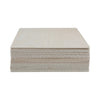 A stack of Creality Falcon's Thickness Basswood Plywood Sheets, ideal for laser engraving, features visible layered edges on a white background.