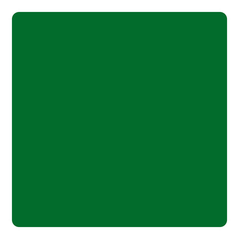 A 12x12x1/8'' solid green acrylic sheet from Creality Falcon, part of a 10-piece set of opaque, glossy, colorful sheets with slightly rounded corners and no visible text or features.