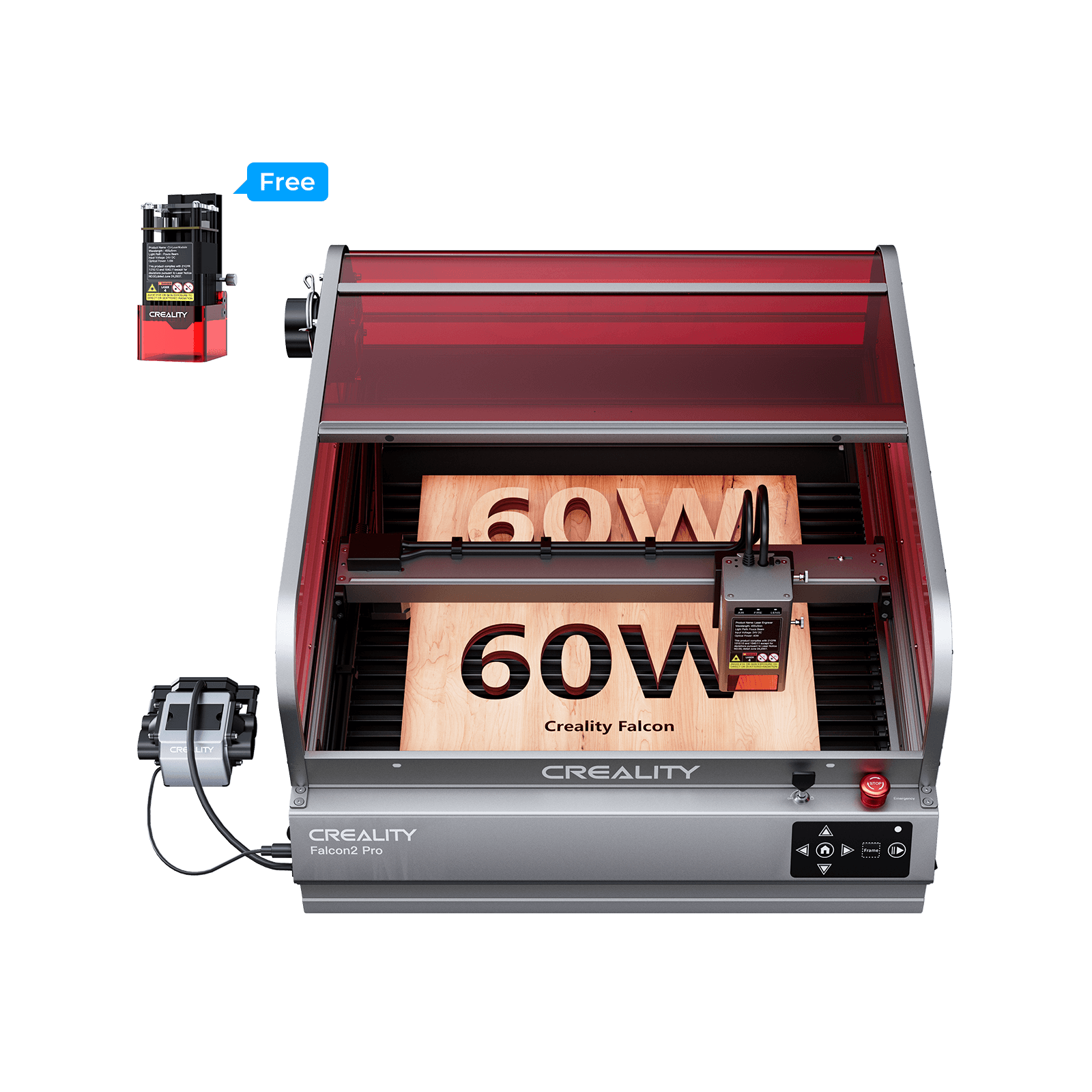 Falcon2 Pro 60W Enclosed Laser Cutter and Engraver