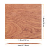 A Bubinga Brazilian Rosewood Plywood sheet from Creality Falcon, measuring 11.8 inches by 11.8 inches with a thickness of 3 mm, features a beautiful natural grain pattern and is made from eco-friendly materials. This panel is ideal for laser engraving, providing marked dimensions and measurements for accuracy.