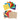 The Creality Falcon Laser Material Package features square cards of colored felt paper (blue, red, yellow, green, orange, purple) and plain basswood-textured cards, arranged in overlapping fans on a white background. Intelligent recognition included.