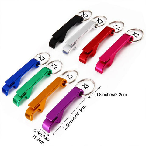 Explore the Creality Falcon Bottle Opener Keychains Multicolor - 16PCS, made from strong aluminum alloy and featuring a convenient keyring. Available in a variety of vibrant colors including red, blue, green, orange, purple, black, and silver. Each opener is perfectly sized at 2.5 inches (6.3 cm) in length and 0.5 inches (1.2 cm) in width for on-the-go functionality!