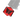 A red, semi-transparent, square-shaped object with angled interior surfaces and a circular hole at the base, shown below partially visible Creality Falcon CR-Laser Falcon Laser Module Replacement Goggles.