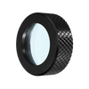 Close-up of the CR-Laser Falcon Replace Protective Lens by Creality Falcon—round, black, textured metal with clear glass center; works with 5W and 10W CR-Laser modules, shown on a white background.