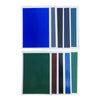 The Creality Falcon Rotary Kit Pro with Risers(4Packs) features a Carved Colored Paper Bundle, displaying blue, green, black, and brown sheets in two overlapping rows on white—perfect for Laser Engraving on glass cups.
