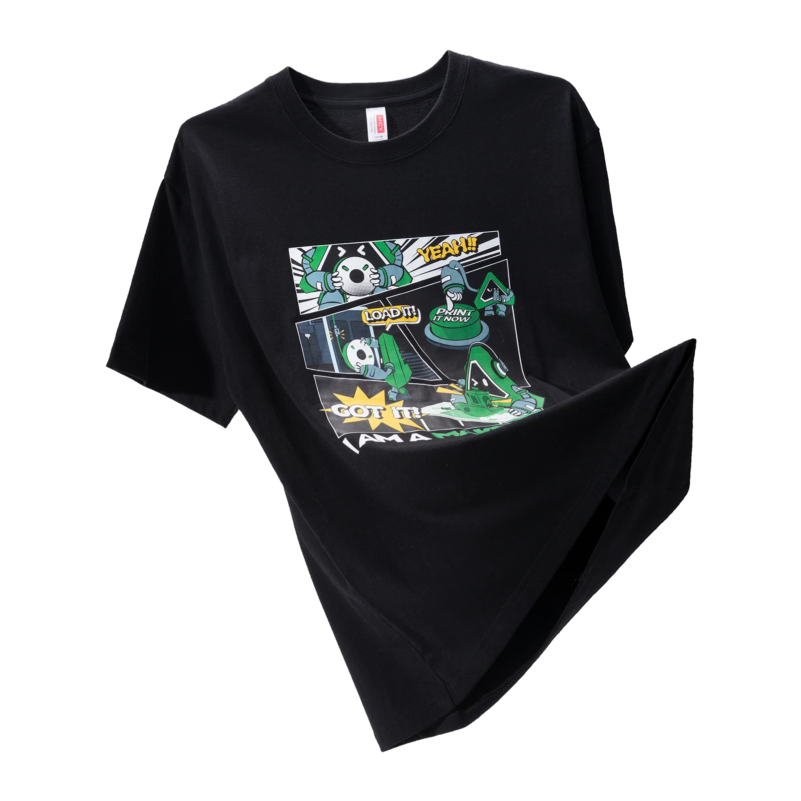 Creality Premium Cotton T-shirt-Black-6XL