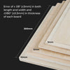 Creality Falcon Basswood and Colorful Acrylic Sheets for Laser Engraving, Mega Pack 39pcs: Stacked plywood in 3mm, 5mm, and 10mm thicknesses (300mm long). Note: Board dimensions may have minor errors.