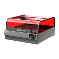 The Creality Falcon Falcon2 Pro 40W and 22W Enclosed Laser Engraver and Cutter features a sturdy aluminum build, red protective cover, front control panel, FDA Class 1 safety, plus a free test kit.