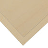 Two overlapping sheets of Creality Falcon's light-colored Basswood Plywood (1/8", 8.27x11.7") showcase a smooth, natural grain, ideal for carving or laser engraving, with straight, minimalist edges.