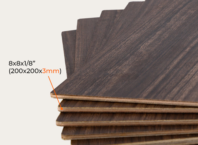 2 PCS Walnut Wood Sheets - 7/8" X 4" X 8", Unfinished Walnut Lumber For Crafts, Laser Cutting & Woodworking