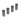 Four Creality Falcon Risers for Falcon2 & Falcon2 Pro Series Laser Engraving (Pack of 4pcs) are arranged diagonally on a white background, each featuring a cylindrical shape with threaded studs on top.