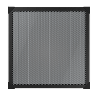 The Creality Falcon Honeycomb Workbench for Falcon Laser Engraver (500mm x 500mm) features a sturdy metal mesh in a black frame with rounded corners, designed to enhance heat dissipation and maximize airflow for efficient engraving.