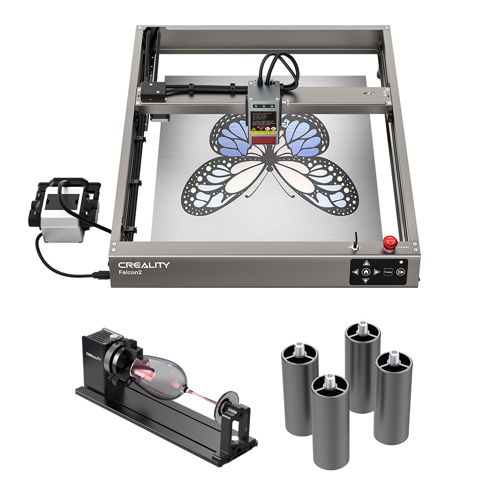 Falcon2 22W Laser Engraver and Cutter with Rotary Kit